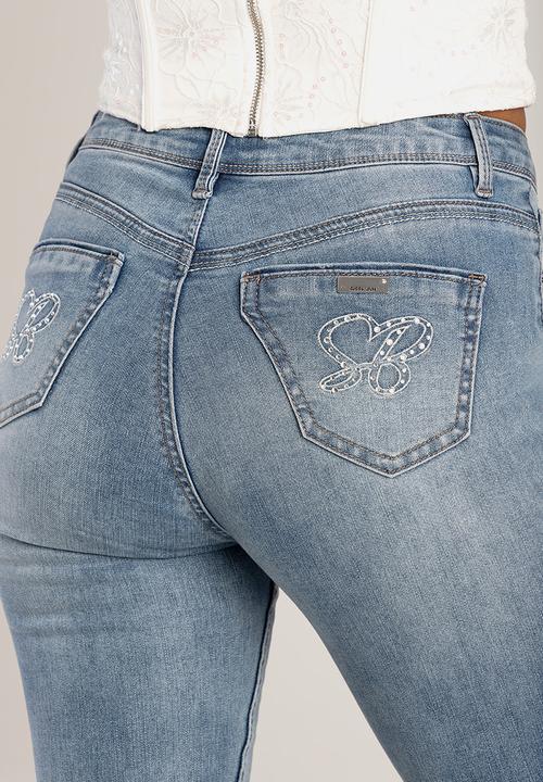 SISSY BOY - Camila: Mid Waist Skinny With Sb Back Profile - Med Vintage