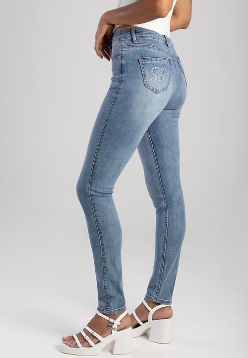 SISSY BOY - Camila: Mid Waist Skinny With Sb Back Profile - Med Vintage