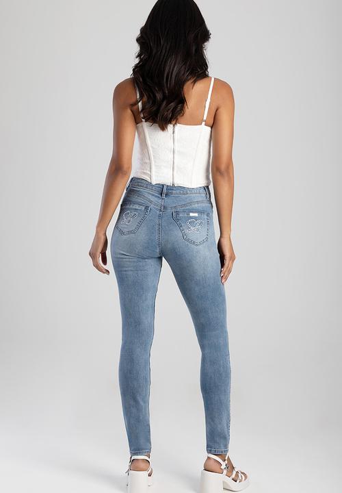 SISSY BOY - Camila: Mid Waist Skinny With Sb Back Profile - Med Vintage