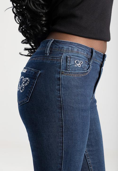 SISSY BOY - Bianca: Mid Waist Skinny With Sb Back Profile - Dk Vintage