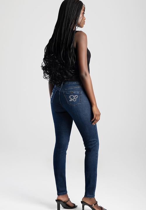 SISSY BOY - Bianca: Mid Waist Skinny With Sb Back Profile - Dk Vintage