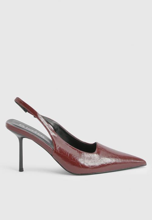 boohoo - Slingback extreme point court shoes - dark red