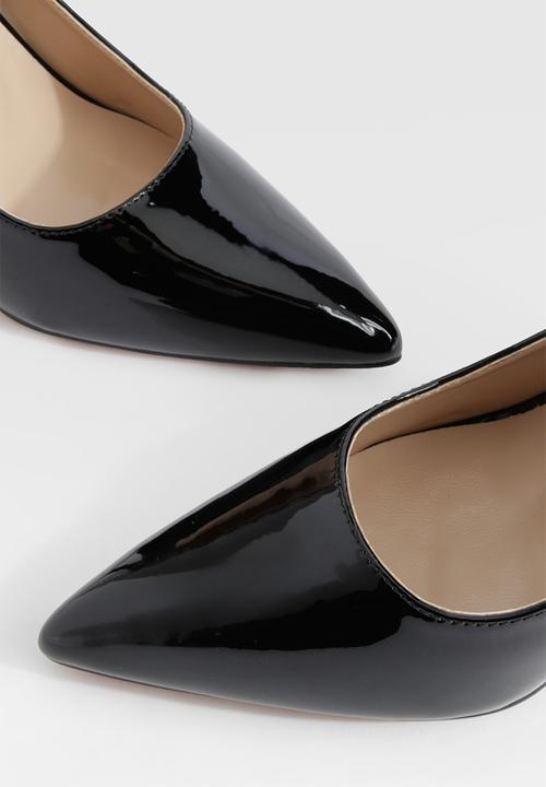 boohoo - Wide fit pointed toe stiletto court heel - black