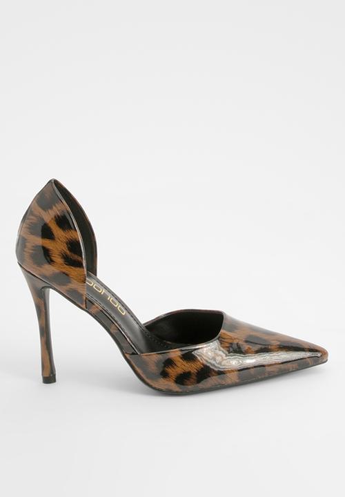 boohoo - Leopard patent cut out court shoes - leopard