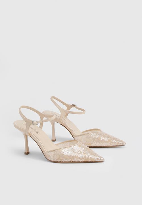 boohoo - Sequin 2 part court shoes - neutral