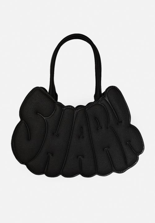 Sprayground - Metalic Drip Shark Bubble Letters Handbag - Black
