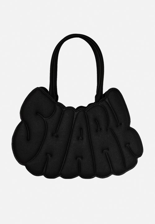 Sprayground - Metalic Drip Shark Bubble Letters Handbag - Black