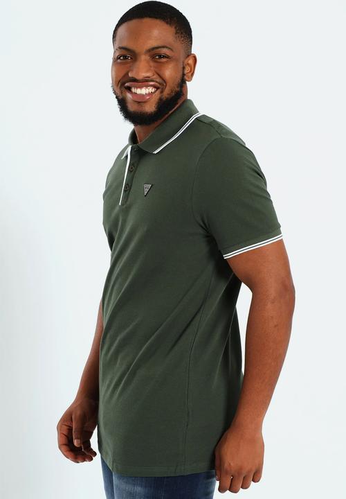 GUESS - Core Tipped Golfer - Jungle Greens