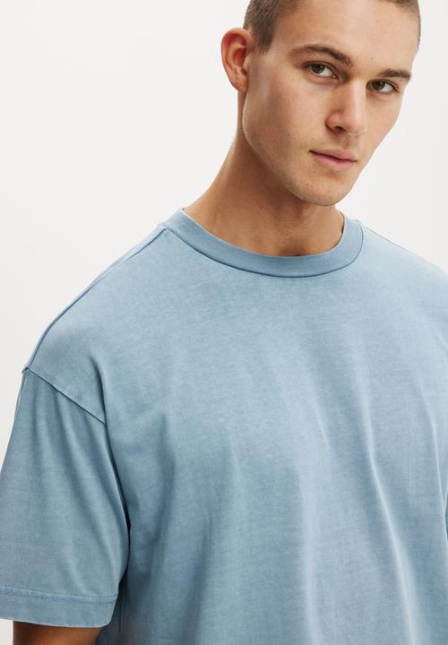 Cotton On - Box Fit T-shirt - Chalk Blue Wash