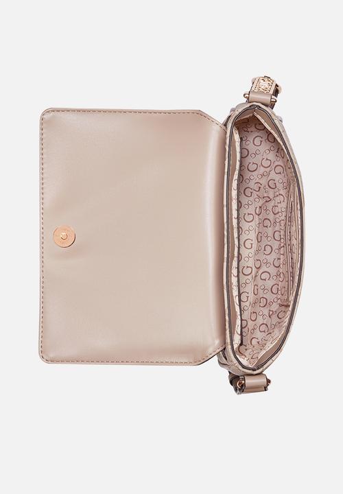 GUESS - Wester  flap crossbody bag- taupe