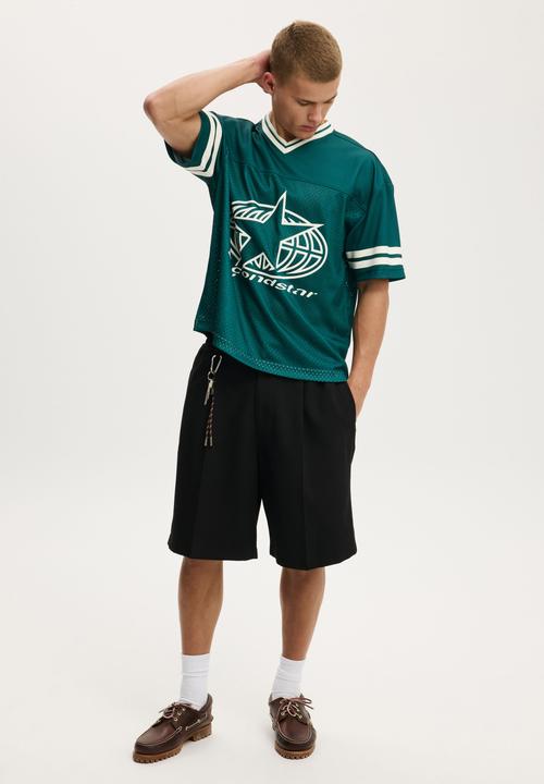 Cotton On - Football Jersey - Myrtle Green/2Ndstar
