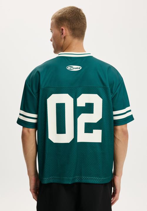Cotton On - Football Jersey - Myrtle Green/2Ndstar