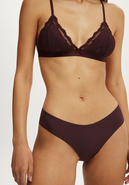 Cotton On - The Invisible Cheeky Brief - Chocolate Plum