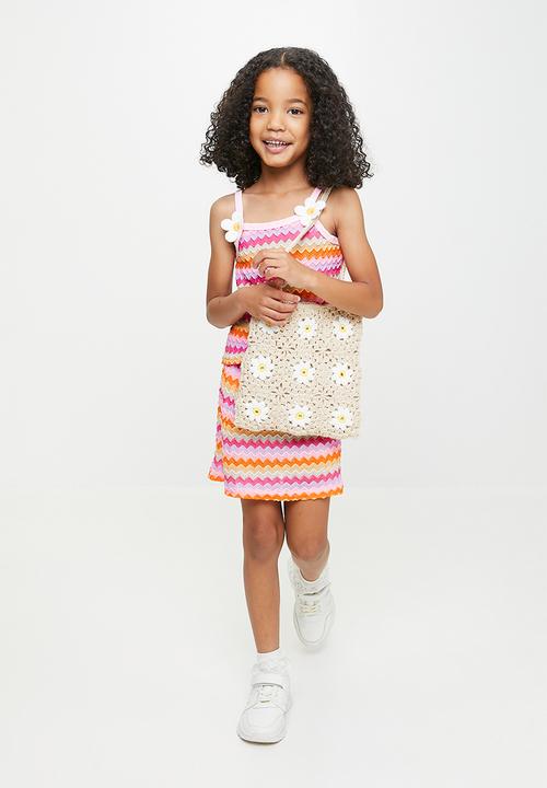 Pop Candy - Spaghetti strap top & skirt set - multi