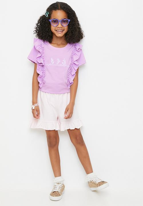 Pop Candy - Ruffle tee - lilac