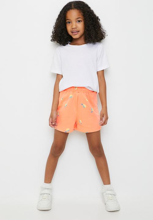 Pop Candy - Lemon all-over-print shorts - orange