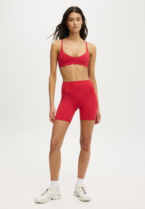 Cotton On - Ultra Soft Minimal Strappy Crop - Poppy