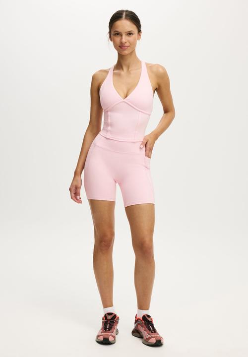 Cotton On - Ultra Soft Side Pocket Bike Short - Cherry Dream