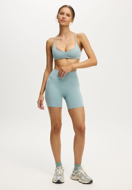 Cotton On - Ultra Soft Side Pocket Bike Short - Teal Mist
