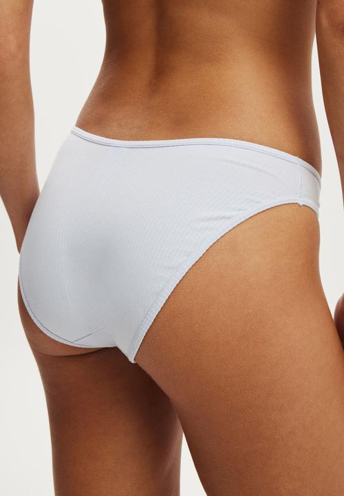 Cotton On - Organic Cotton Rib Bikini Brief - Violet Blue