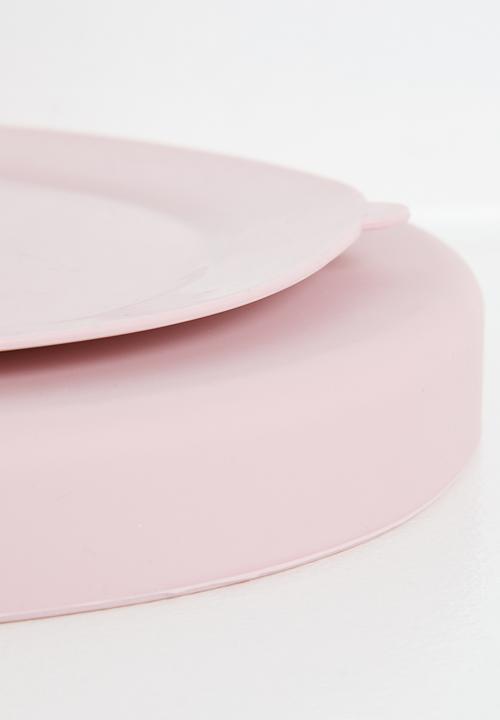 Excellent Houseware - Silly silicone plate - pink