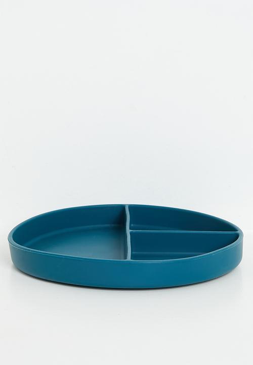 Excellent Houseware - Silly silicone plate - blue
