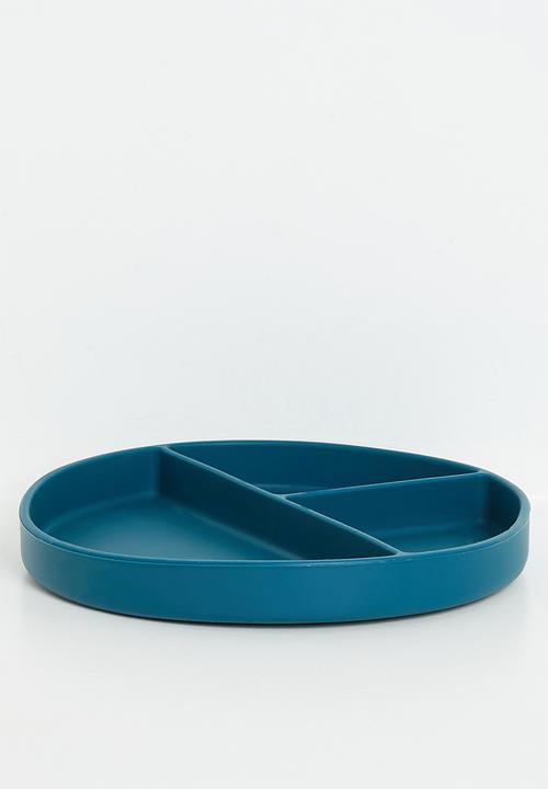 Excellent Houseware - Silly silicone plate - blue