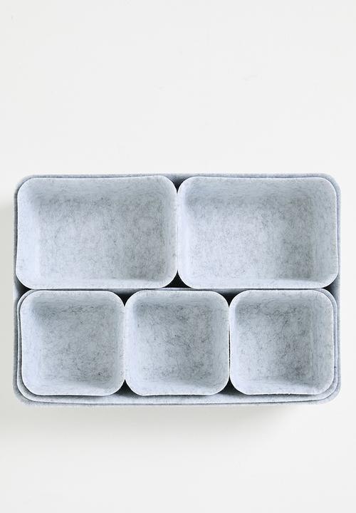 Nico nested storage set - light grey