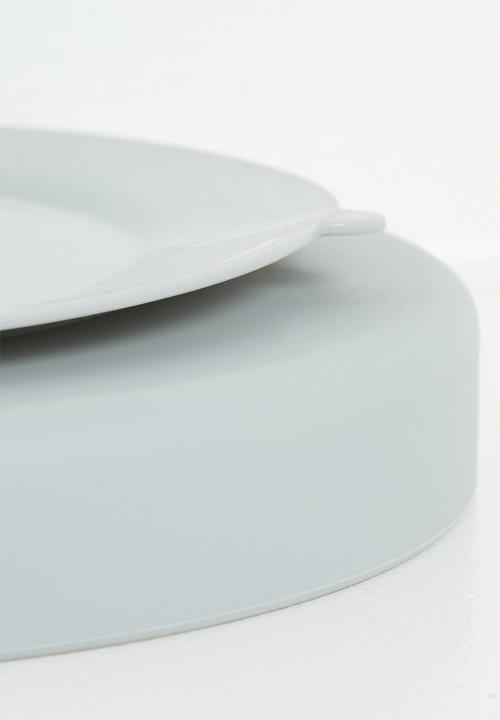 Excellent Houseware - Silly silicone plate - grey