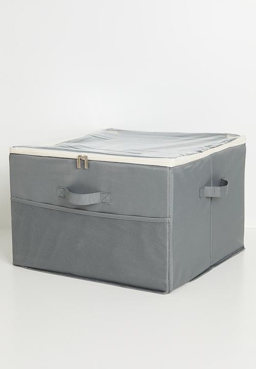 Maisonware - Fabric 16 slot shoe storage box - Grey