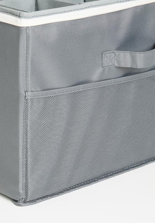 Maisonware - Fabric 16 slot shoe storage box - Grey