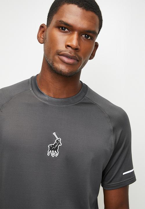 POLO - MELUSI  SPORT SS RUNNING TEE - CHARCOAL