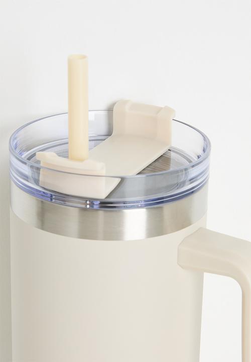 Excellent Houseware - Ren stainless steel drinking mug - cream