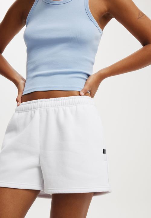 Cotton On - Plush Essential Gym Short - White