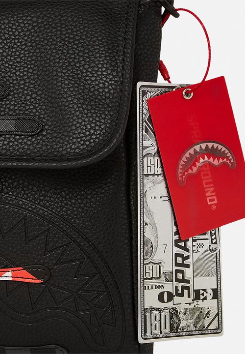 Sprayground - Unfinished Shark Messenger Sling - Black