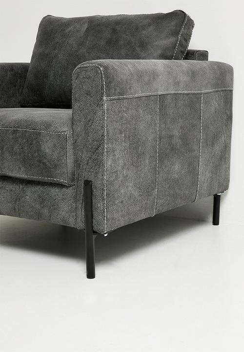 Sixth Floor - Hadley leather armchair - charcoal