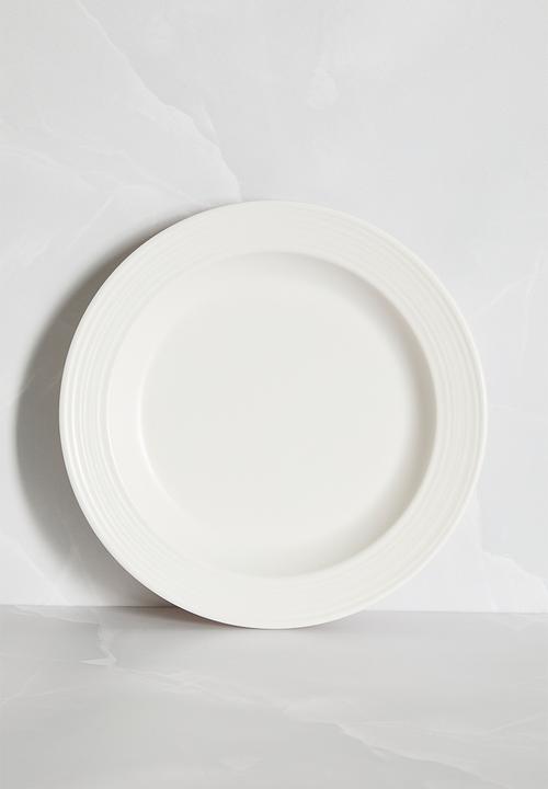 H&S - Ribs melamine side plate  set of 4 - white
