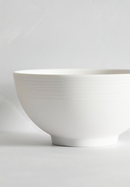 H&S - Ribs melamine bowl set of 4 - white
