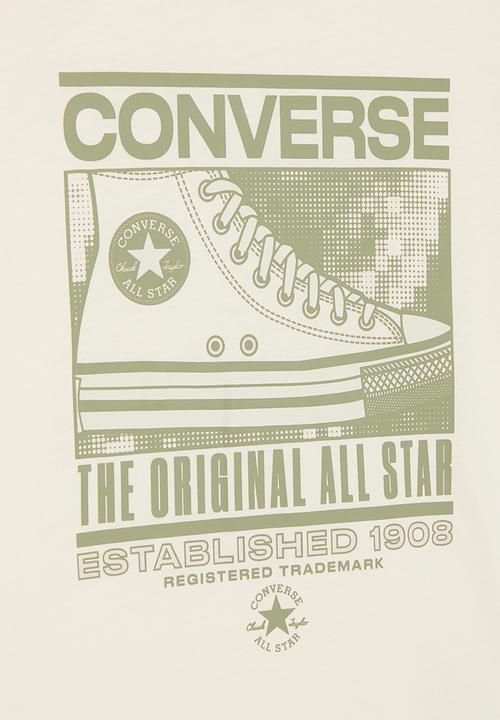 Converse - Cnvb Static Background Snkr Short Sleeve Tee - Egret