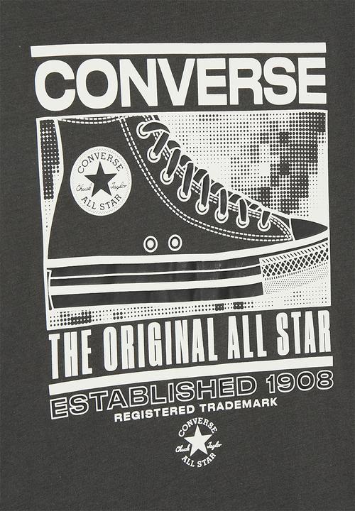 Converse - Cnvb Static Background Snkr Short Sleeve Tee - Dark Matter