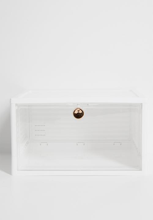 Maisonware - Flatpack Single Luxe Shoe Box - white