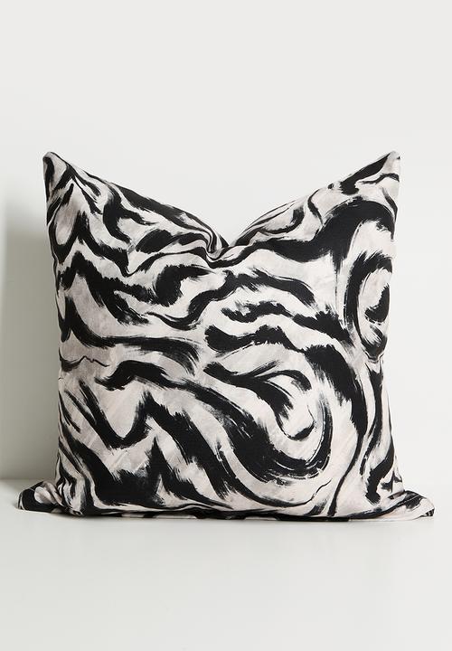 Asmara cushion cover - Black & White