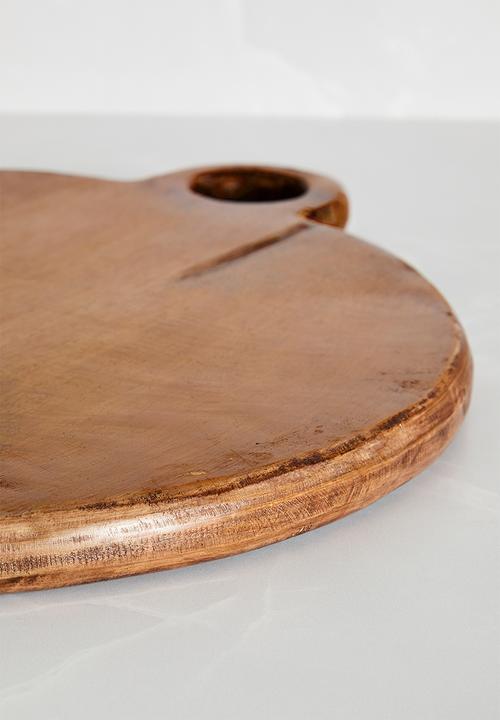 Excellent Houseware - Scoop large wooden serving board - natural