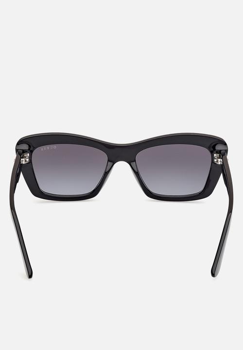 GUESS - Rectangle Shape Sunglasses 52mm - Shiny Black