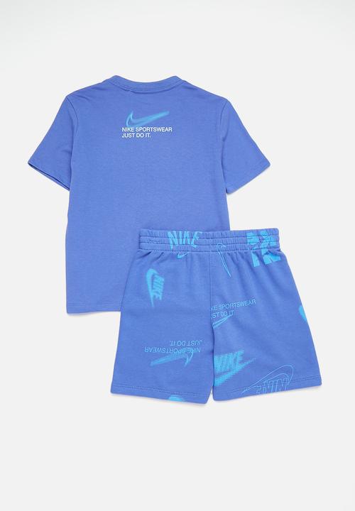 Nike - Nike club brand energy short set - comet blue