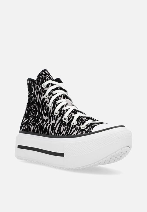 Converse - Chuck taylor all star lift double stack platform- leopardblack/frozen