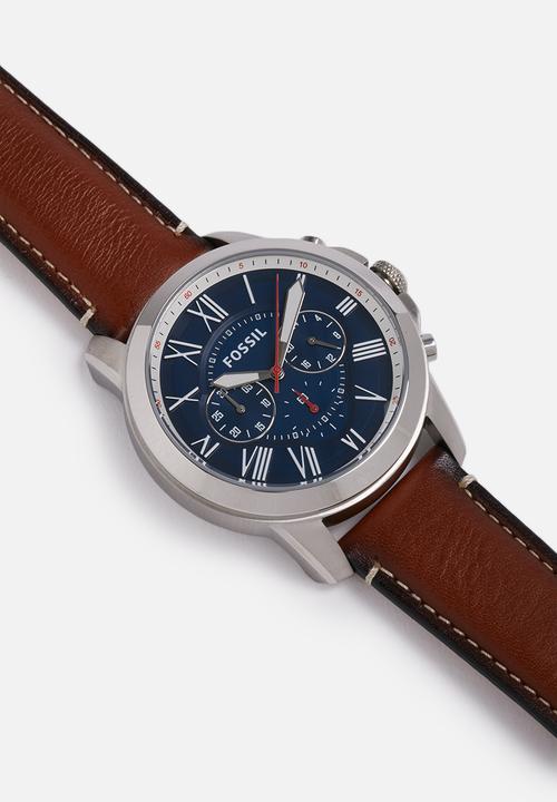 Fossil - Grant - leather watch brown