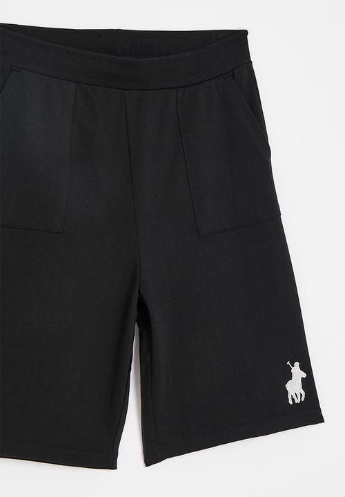 POLO - Boys grant terry fleece short - black