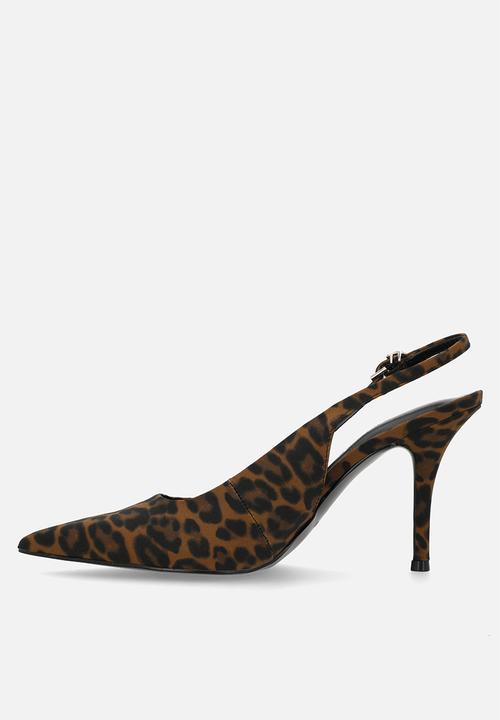 GUESS - Satin lux slingback - brown & black