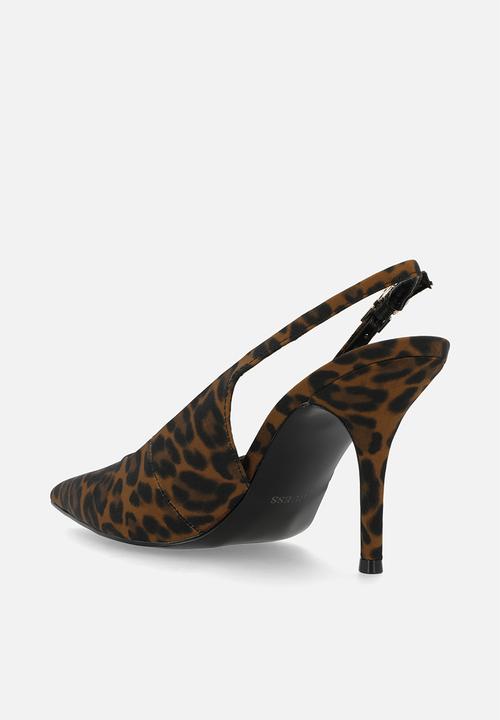 GUESS - Satin lux slingback - brown & black